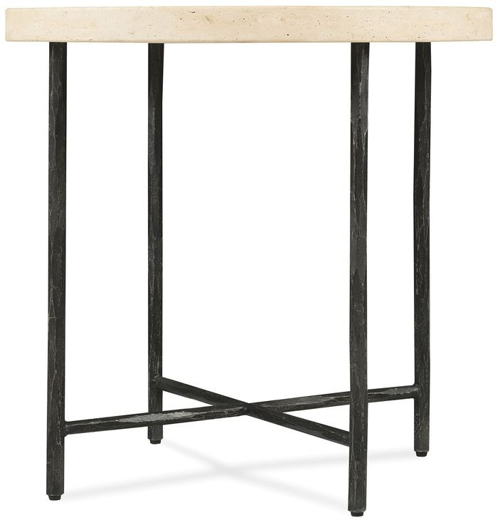 Timberline Beige And Gray Large Round Side Table