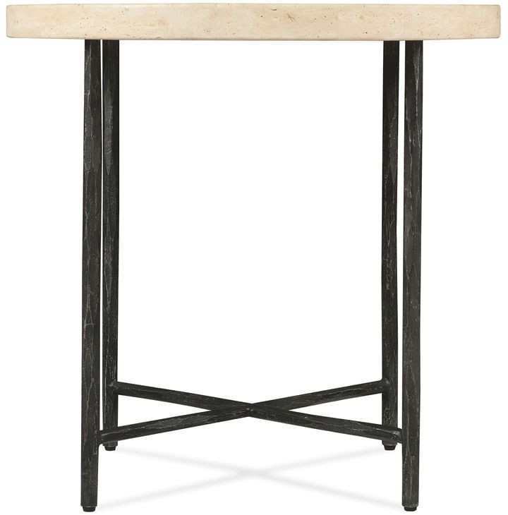 Timberline Beige And Gray Large Round Side Table