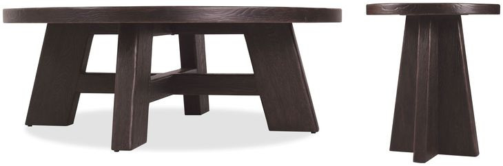 Driftwood Black Round Occasional Table Set