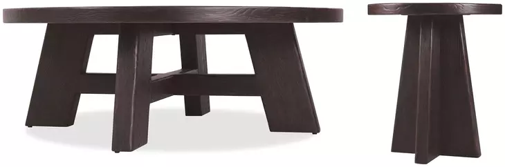 Driftwood Black Round Occasional Table Set