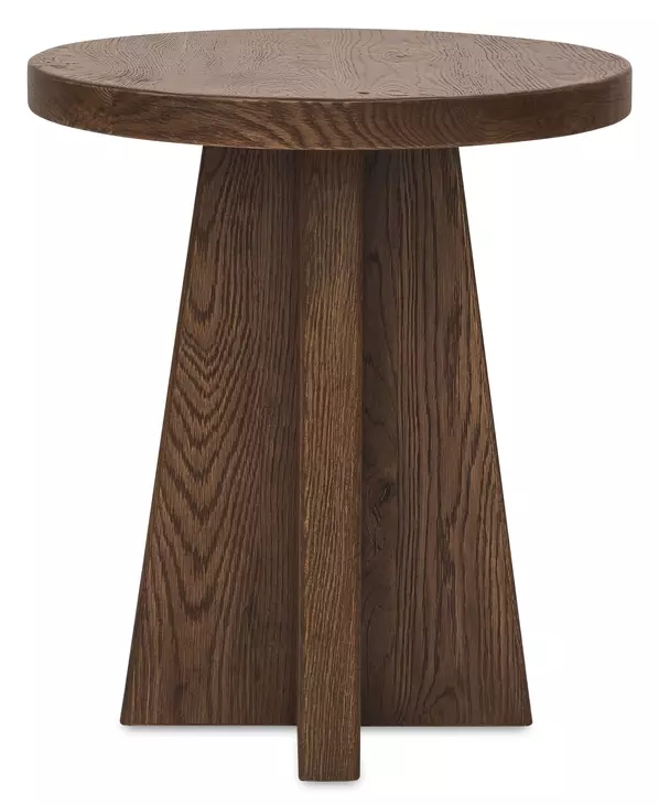 Driftwood Medium Brown Round End Table