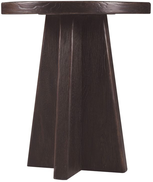 Driftwood Black Round End Table