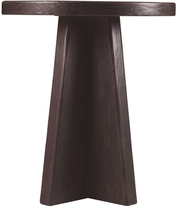 Driftwood Black Round End Table