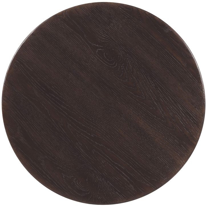 Driftwood Black Round End Table