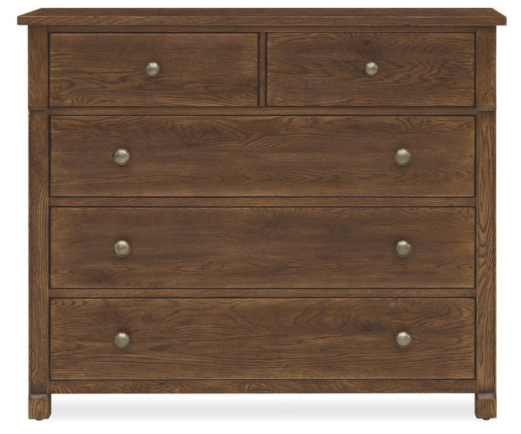 Driftwood Medium Brown 5 Drawer Chest