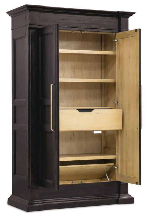 Driftwood Black 2 Door Wardrobe