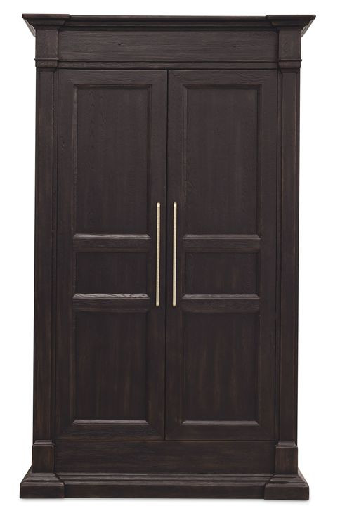 Driftwood Black 2 Door Wardrobe