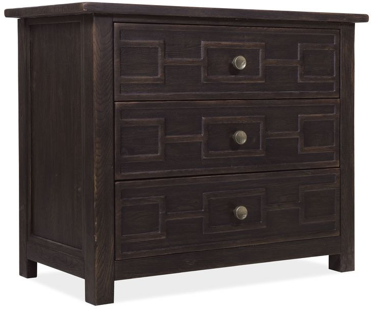 Driftwood Black 3 Drawer Bachelor's Chest