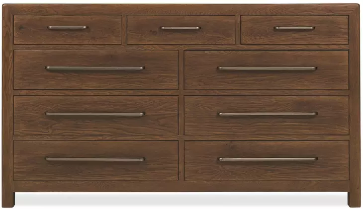 Driftwood Medium Brown 9 Drawer Dresser