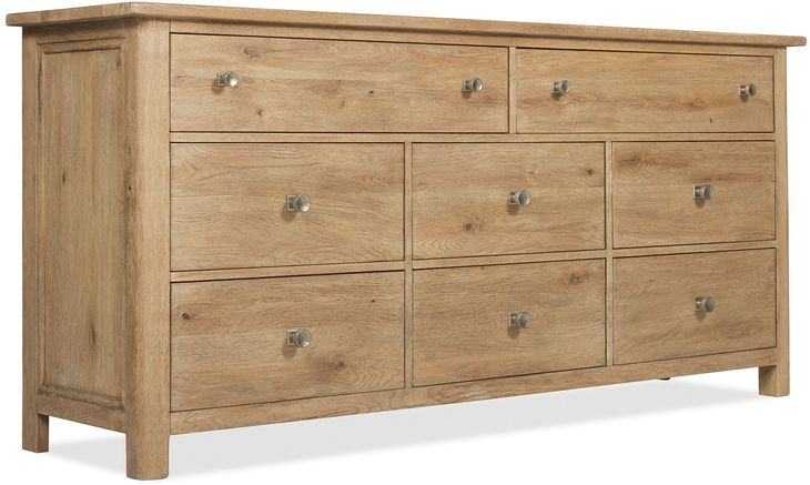 Driftwood Light Brown 8 Drawer Dresser