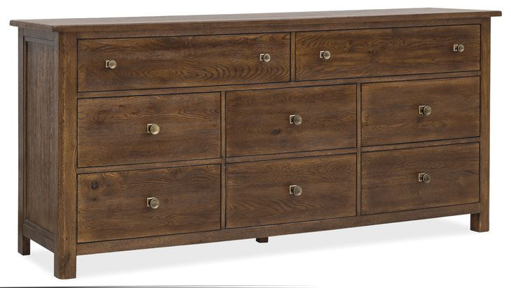 Timberline Medium Brown 8 Drawer Dresser