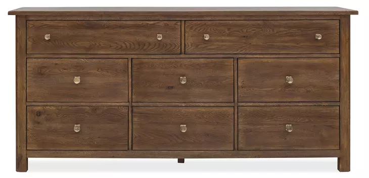 Timberline Medium Brown 8 Drawer Dresser