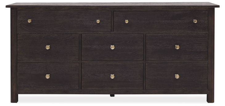 Timberline Black 8 Drawer Dresser