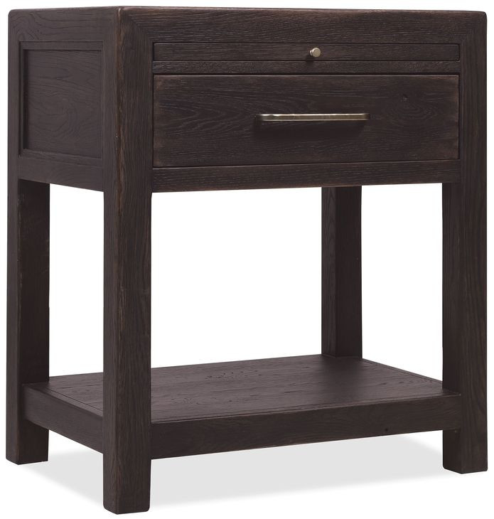 Timberline Black 1 Drawer Nightstand