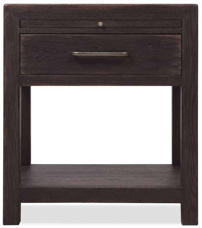 Timberline Black 1 Drawer Nightstand