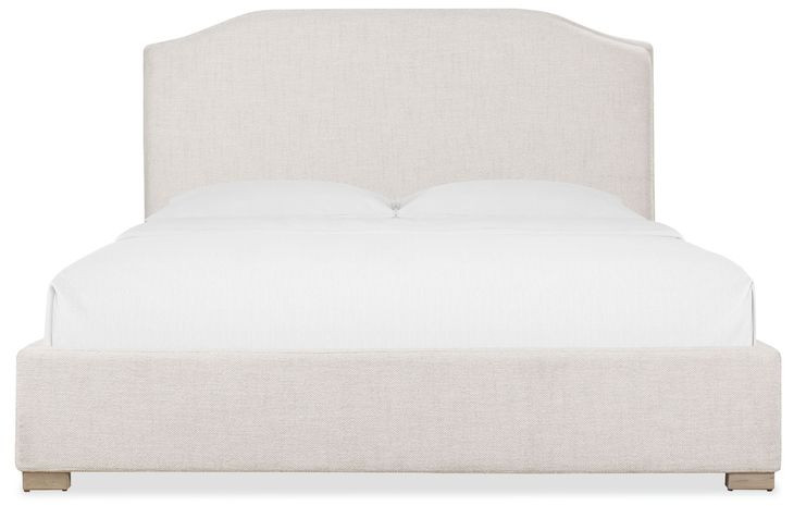 Driftwood Beige Upholstered California King Panel Bed