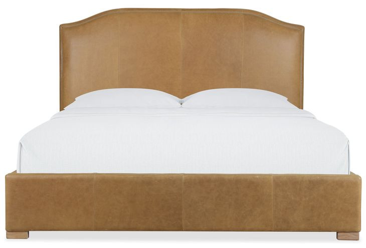 Timberline Brown Upholstered King Panel Bed