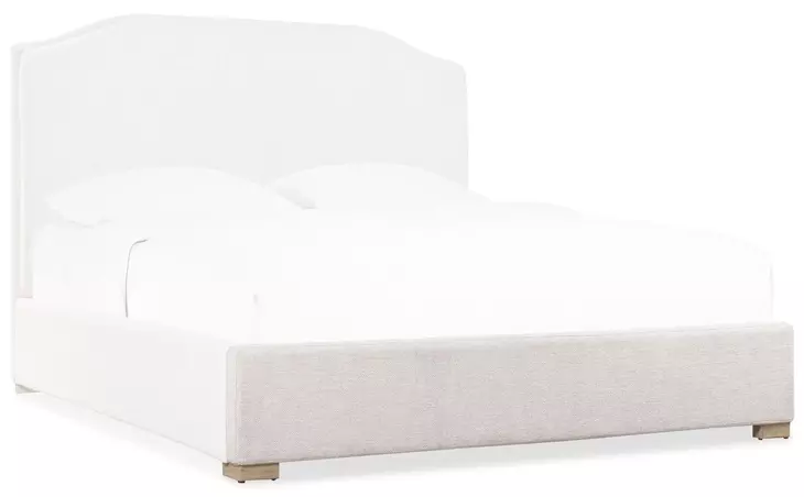 Driftwood Beige Upholstered King Panel Bed