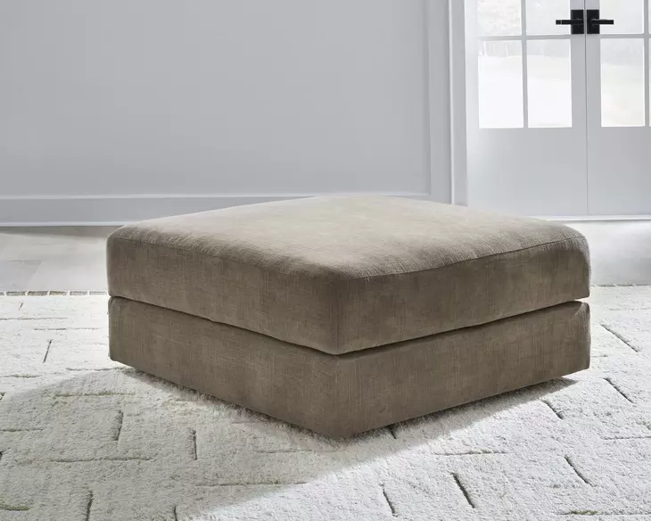 Camellia Court Coffee Upholstered Square Storage Ottoman with Casters