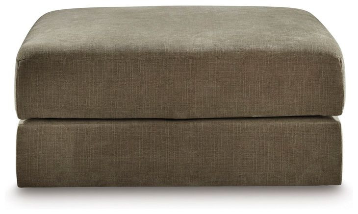 Camellia Court Coffee Upholstered Square Storage Ottoman with Casters