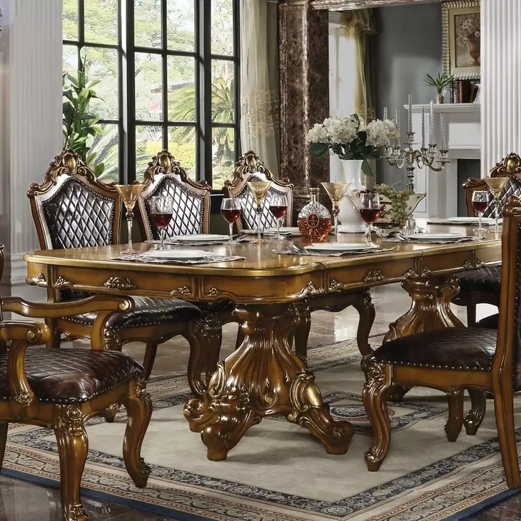 Picardy Honey Oak 120" Rectangular Dining Table