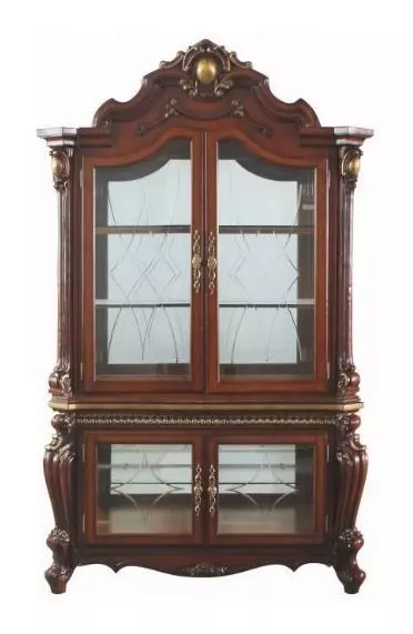 Picardy Honey Oak 4 Door Curio Cabinet with LED