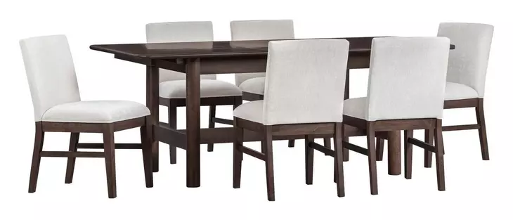 West End Ivory and Saddle Brown Upholstered Parson Side Chair Set of 2