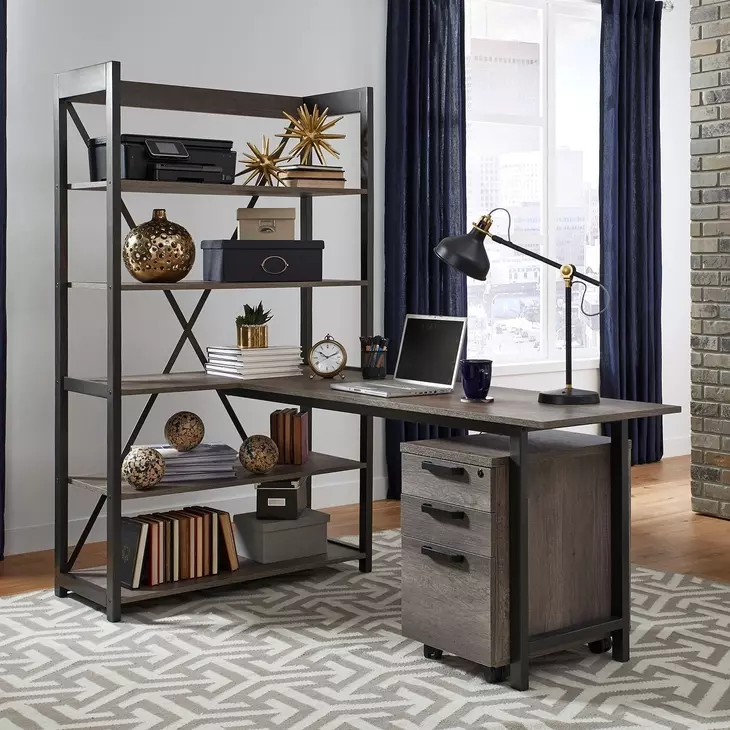 Riverbend Creek Graystone 2 Piece Desk Set with USB Charging