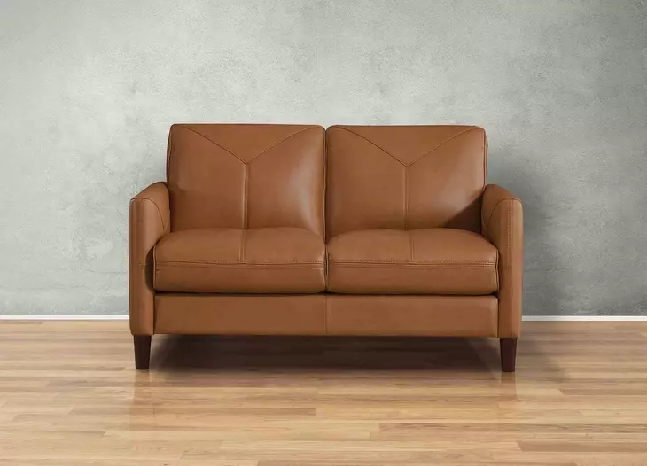 Yorwick Cognac Leather 57" Loveseat