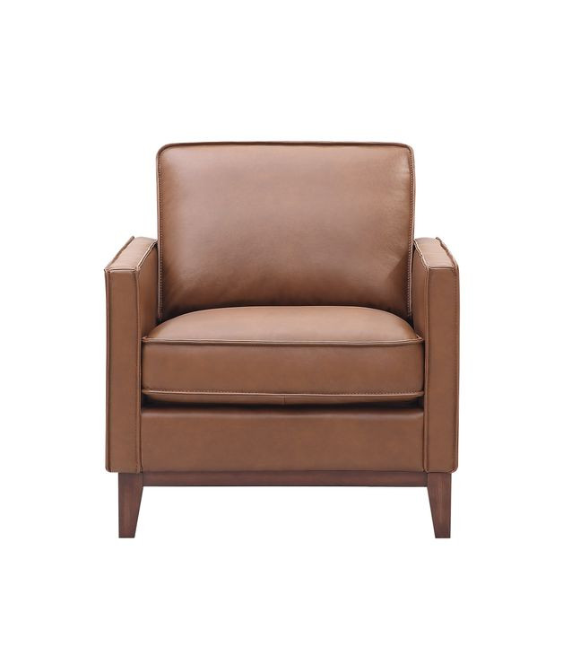 Weston Highland Saddle Leather Upholstered Accent Chair