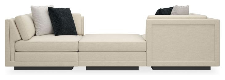Fusion Beige 3 Piece Modular Sectional with Pillows