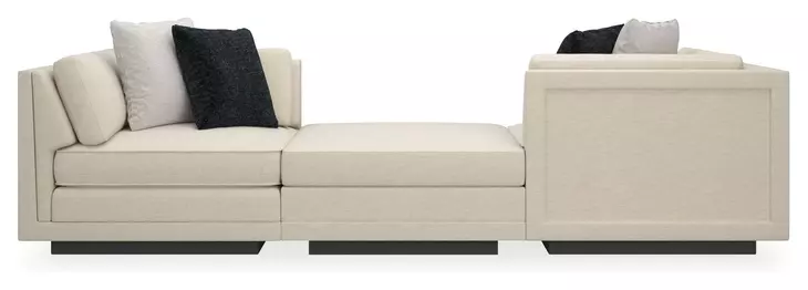 Fusion Beige 3 Piece Modular Sectional with Pillows