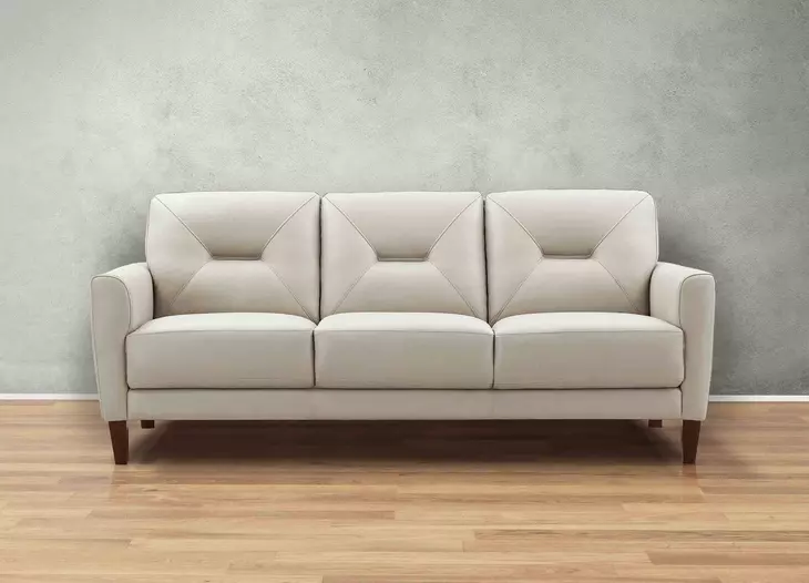 Elowen Vanilla Leather Living Room Set