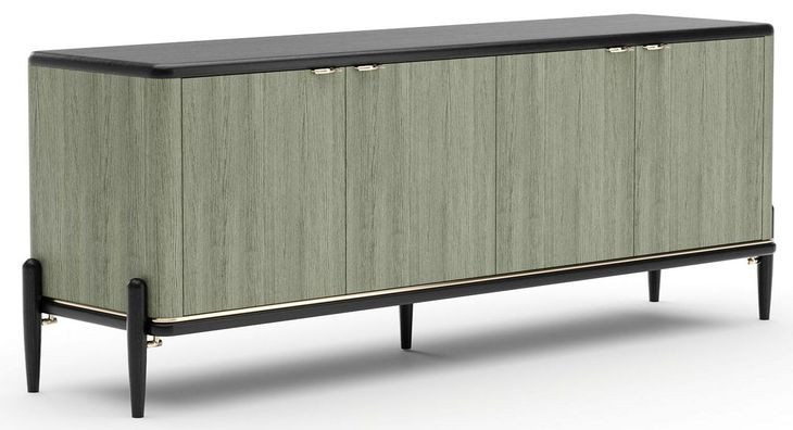Madera Verdigris Koto and Modern Walnut 4 Door Sideboard