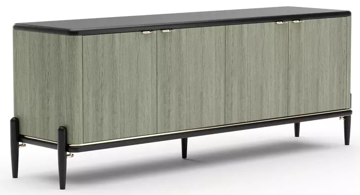 Madera Verdigris Koto and Modern Walnut 4 Door Sideboard