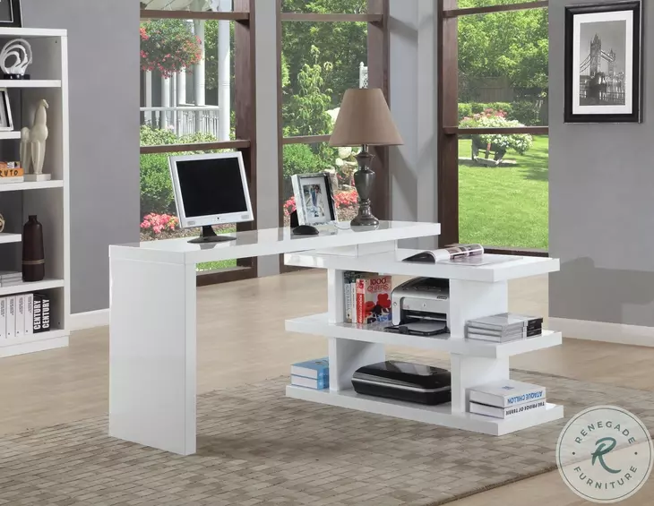 6915 Gloss White Desk