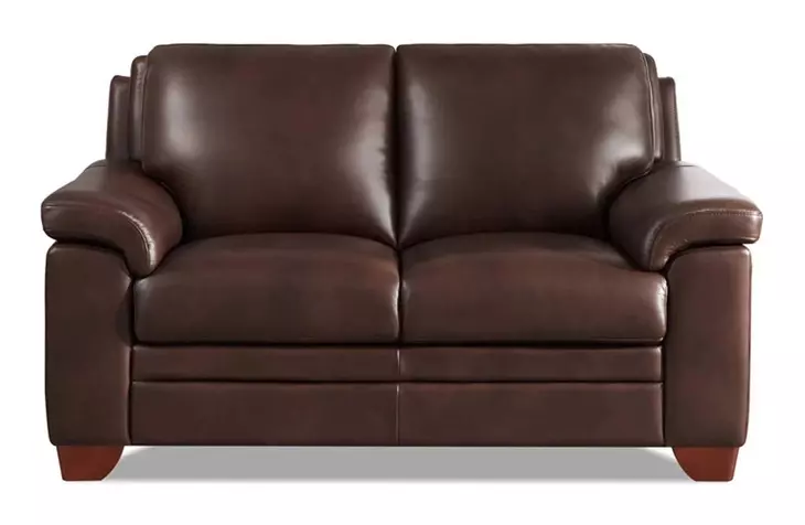 Ironvale Chestnut Leather 62" Loveseat