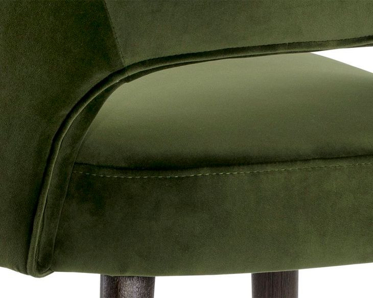 Nyssa Moss Green Upholstered Counter Height Stool