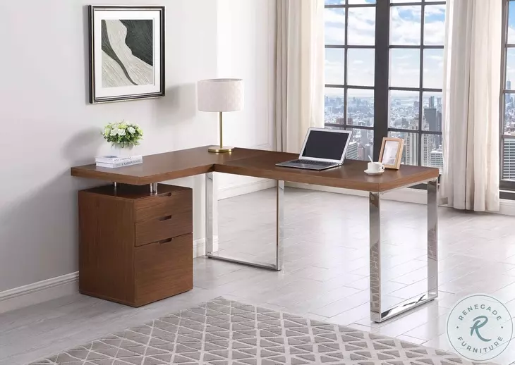 6921 Walnut Reversible Desk
