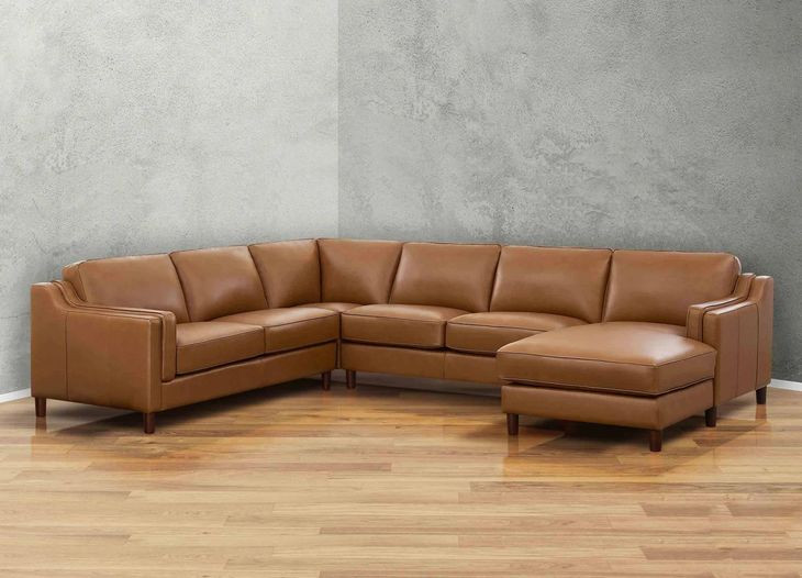 Isla Cognac Leather Modular Sectional