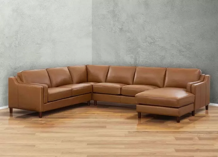 Isla Cognac Leather Modular Sectional