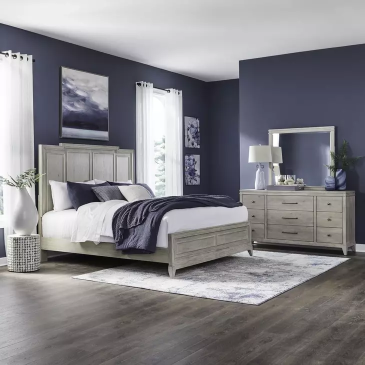 Newbury Sanctuary White King Panel Bed