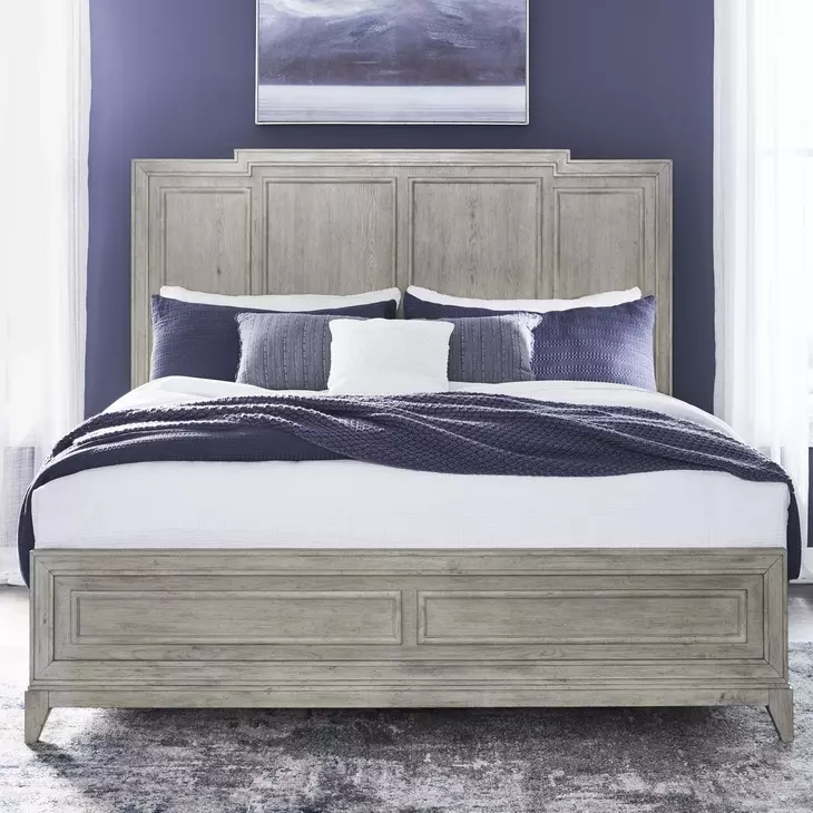 Newbury Sanctuary White King Panel Bed