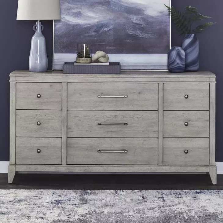 Newbury Sanctuary White 9 Drawer Dresser