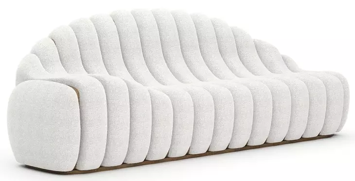 Chrysalis Ivory 90" Sofa