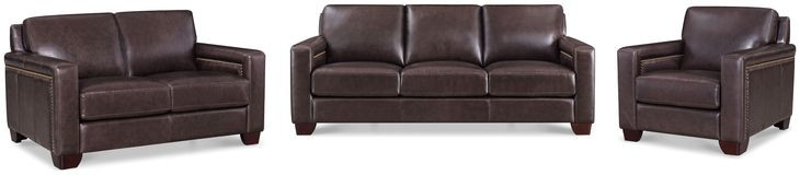 Kathleen Brown Leather Living Room Set