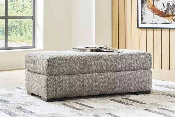 Jasmine Grove Fossil Upholstered Rectangular Ottoman