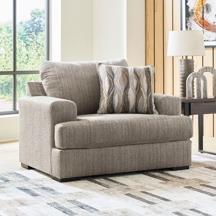 Jasmine Grove Fossil Upholstered Chair and A Half with Pillow