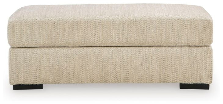 Jasmine Grove Oatmeal Upholstered Rectangular Ottoman