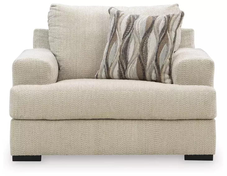 Jasmine Grove Oatmeal Upholstered Chair and A Half with Pillow